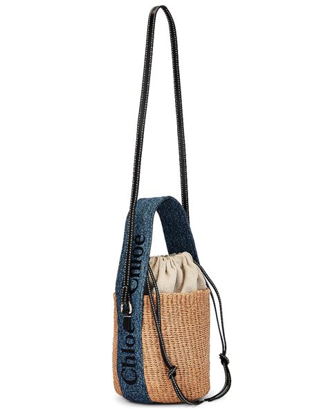 chloe small woody basket|chloe denim tote.